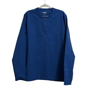 Rhône Sz LG Blue Collarless quarter zip